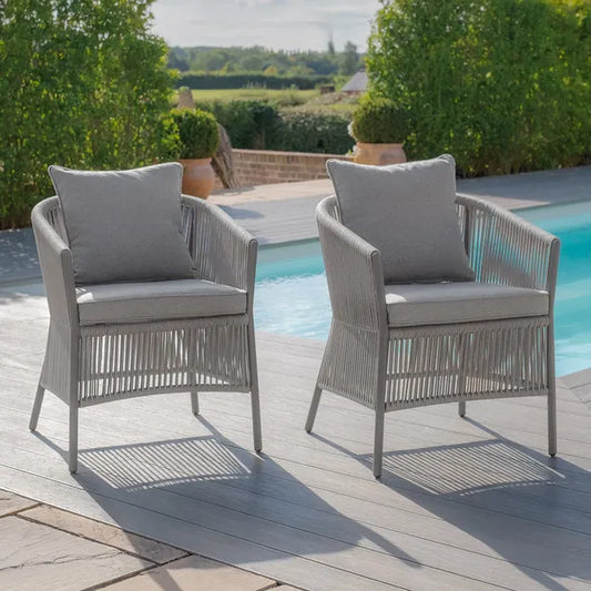Maldives Rope Weave Pair of Dining Chairs