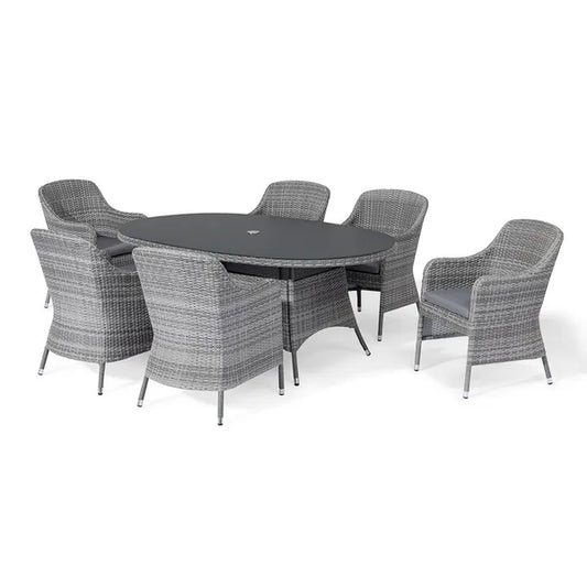 Santorini 6 Seat Oval Rattan Dining Set