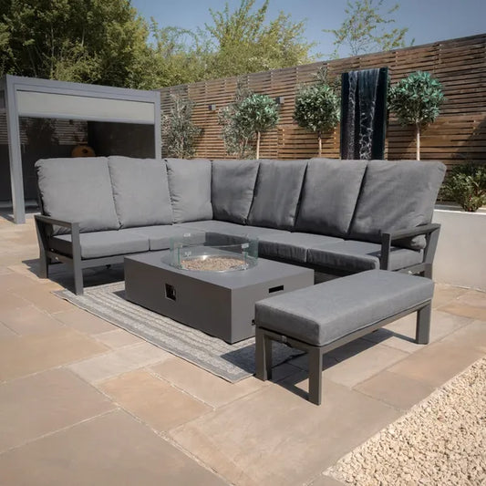 Manhattan Reclining Aluminium Corner Sofa Set