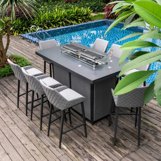 Outdoor Fabric Regal 8 Seat Rectangular Bar Set