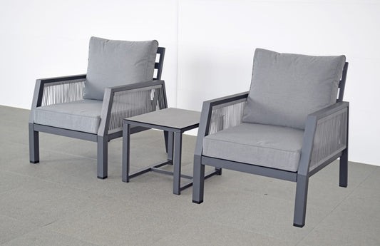 Bettina 3 Piece Garden Bistro Lounge Set | Bett0424