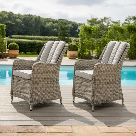 Pair of Oxford Venice Rattan Dining Chairs