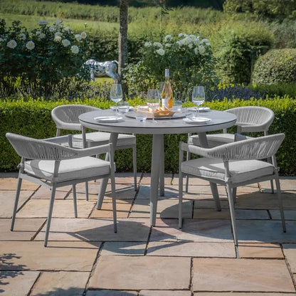 Florence Rope Weave 6 Seat Round Dining Set