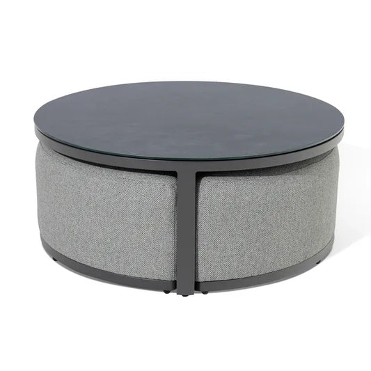 Outdoor Fabric Round Coffee Table