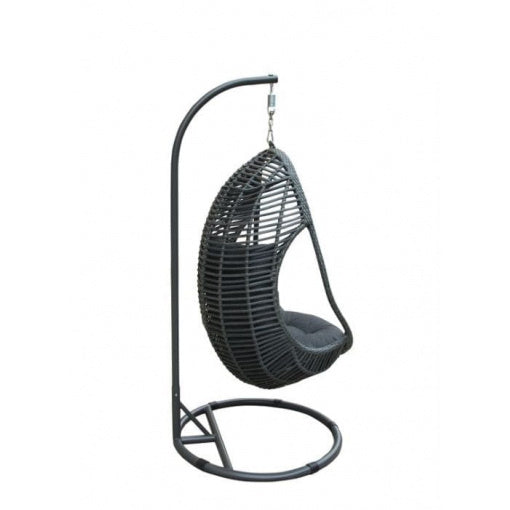 Rattan Vasilia Grey Hanging Egg Chair | Vasi503G