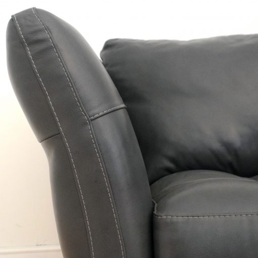 Gordon Ex-Display Deep Grey Leather 2 Seater Sofa | EX088