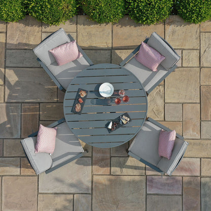 Homeflair - New York Dining Set - Dove Grey