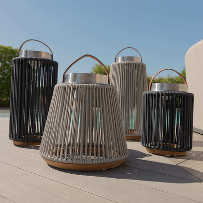 Homeflair -Luna Small Solar Light - Charcoal