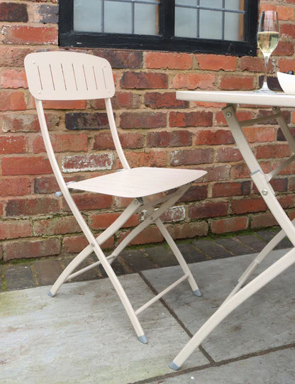 Venice 2 Seater Folding Bistro Set in Champagne