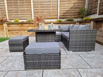 Signatyre Weave - GEORGIA corner gas firepit set | GEOR0150_MILA0433