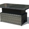 Molly Grey Rattan 3 Seater + 2 Chairs + Coffee Table by Homeflair