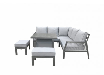 Rattan Corner Sofa with 2 Benches and Lift Table | Bettina | Bett0361_0475