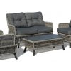 NEW Beatrice Garden Grey 2 Seater + 2 Chairs + Coffee Table Homeflair