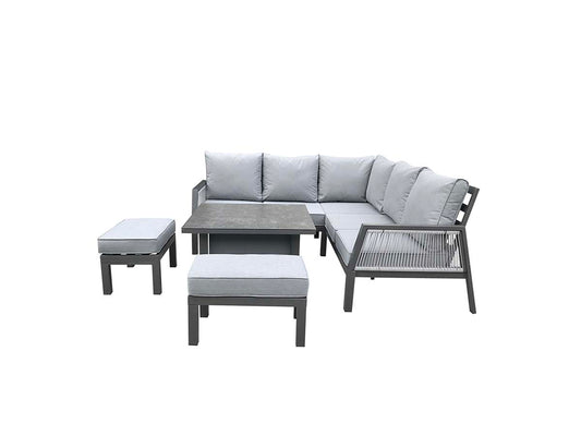 Signature Weave - BETTINA Corner Dining Set Grey | BETT0361_LISB0475