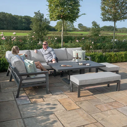 Homeflair - New York Aluminium Corner Dining Set