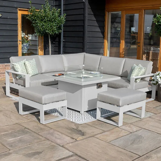 Homeflair -Amalfi Square Aluminium Corner Dining Set