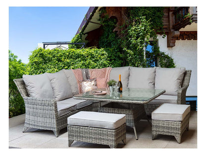 Signature Weave - SARAH Corner Dining in Grey | SARA0167