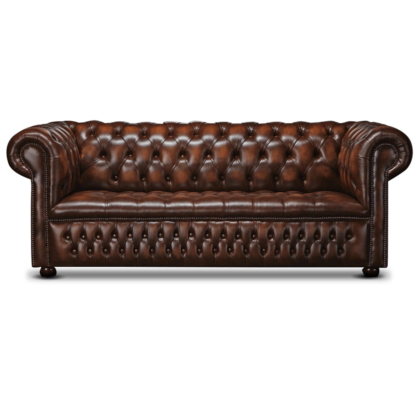 Trafalgar Leather 3 Seater Chesterfield Sofa | Arnie