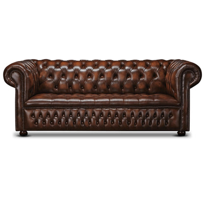 Trafalgar Leather 3 Seater Chesterfield Sofa | Arnie