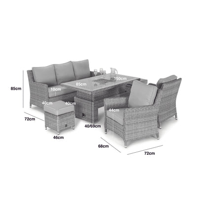 Homeflair – Oxford Rattan Corner Dining Set