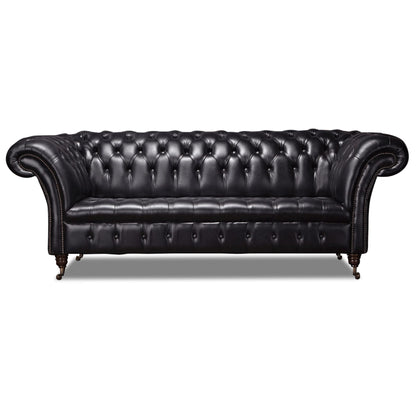 Collingwood Leather 3 Seater Chesterfield Sofa | Arnie