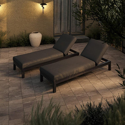 Homeflair - Oslo Double Aluminium Sunlounger Set
