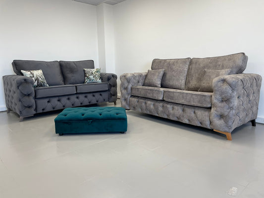 Modular Bespoke Gatsby Fabric Sofa Collection | Red Rose