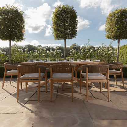 Homeflair - Porto Rope Weave 8 Seat Rectangular Dining Set