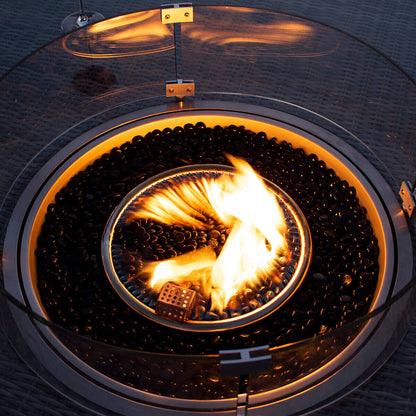 Homeflair - Winchester Oval Fire Pit Coffee Table