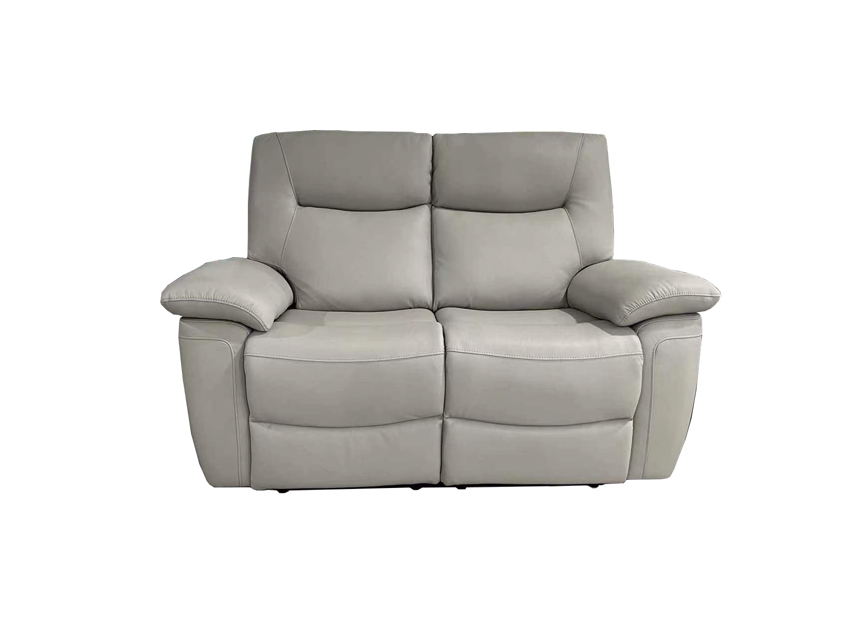 Lucia Electric Recliner Leather 3 + 2 Seater Sofas in Pearl Grey - Homeflair