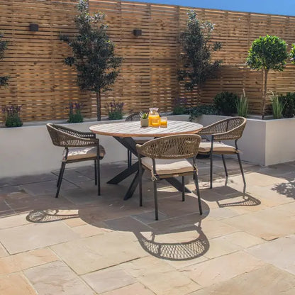 Homeflair - Bali Rope Weave Dining Set