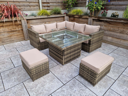 Signature Weave - GEORGIA corner gas firepit set | GEOR0149_MILA0482