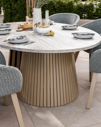 Jupiter 6 Seater Ellipse D Conical Dining Set with Sol Dining Chairs