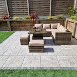 Signature Weave - GEORGIA Corner Hi/Low Dining Set Nature/Brown With Ice Bucket | GEOR0413