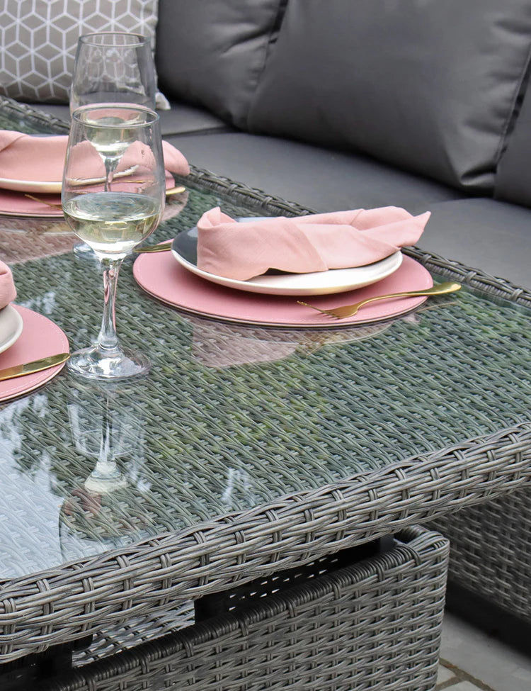 Paris 8 Seater Deluxe Modular Corner Dining & Lounging Set