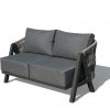 NEW Lizzie Garden Grey 2 Seater + 2 Chairs + Coffee Table Rope Weave Homeflair
