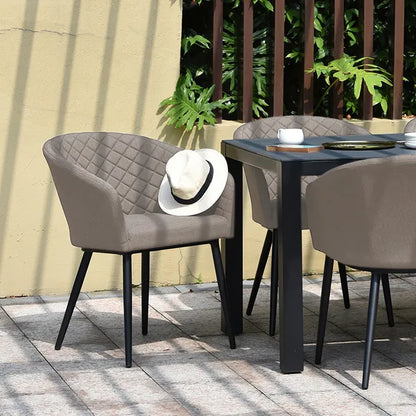 Outdoor Fabric Pair of Ambition Dining Chairs - Flanelle