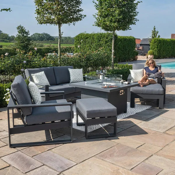 Homeflair -Amalfi Square Aluminium Corner Dining Set