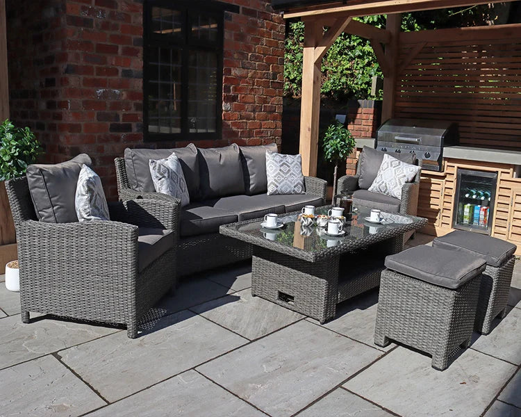 Paris 7 Seater Deluxe Sofa Dining Set