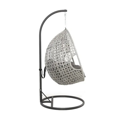 Homeflair - Ascot Rattan Hanging Double   Chair  with Weatherproof Cushions