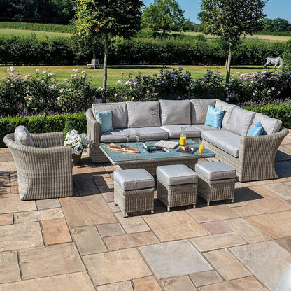 Homeflair - Oxford Deluxe Large Rattan Corner Dining Set