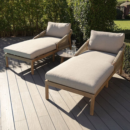 Homeflair - Martinique Rope Weave Double Sunlounger Set