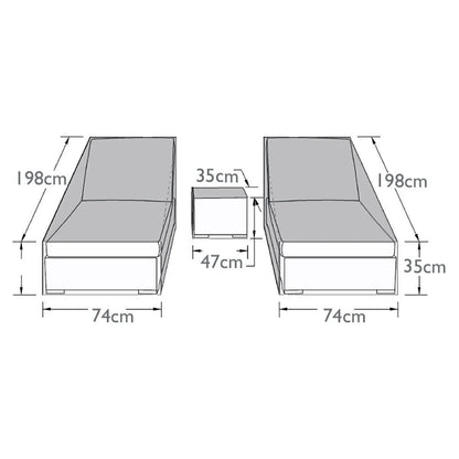 Homeflair -Double Sunlounger Set