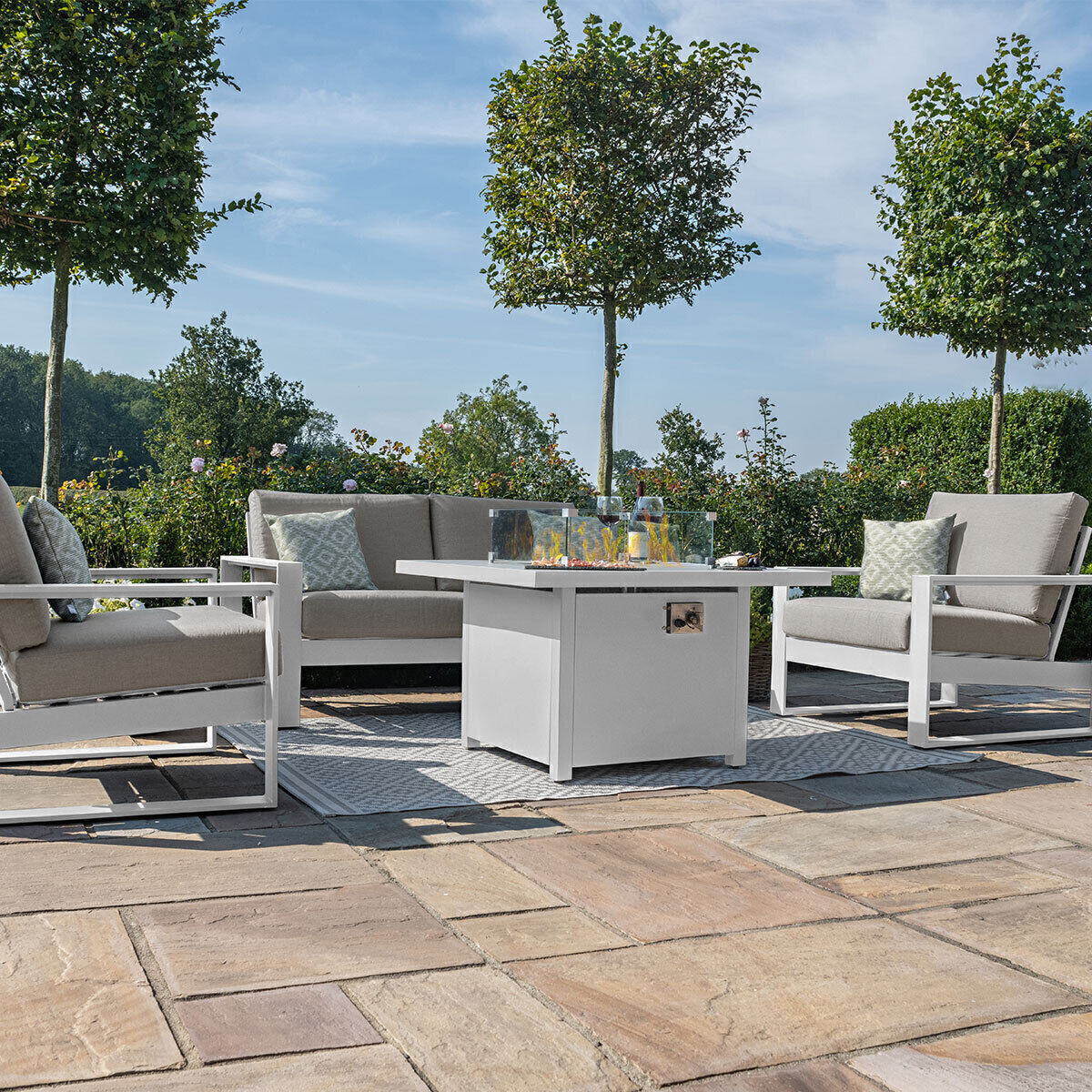 Homeflair -Amalfi 2 Seat Aluminium Sofa Set