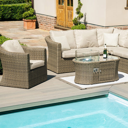 Homeflair - Winchester Oval Fire Pit Coffee Table