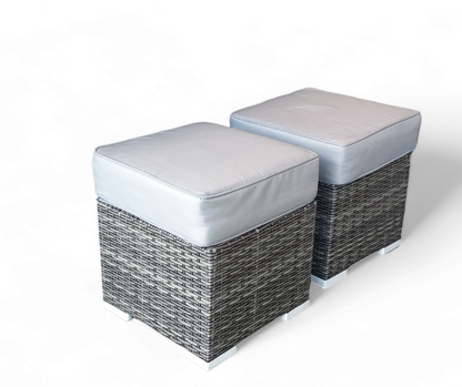 Cambridge Rattan Grey Casual Dining Corner Sofa Set With Rising Table | Camb181G