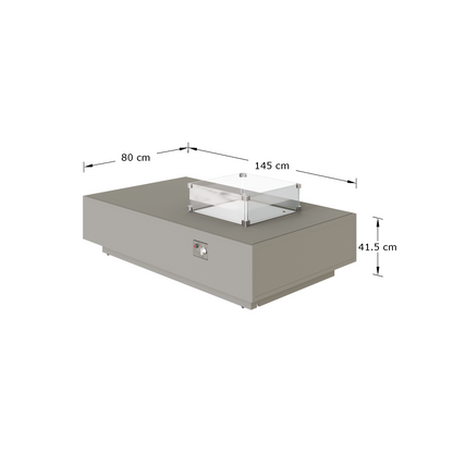 Signature Weave - Venus L shape corner with gas firepit and loveseat | VENU0462_0528_0526