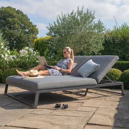 Homeflair - Outdoor Fabric Allure Double Sunlounger