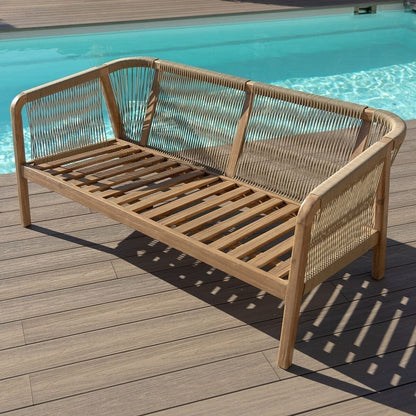 Homeflair - Martinique Rope Weave 2 Seat Sofa Set
