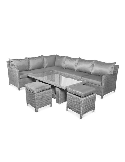 Paris 8 Seater Deluxe Modular Corner Dining & Lounging Set